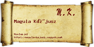 Magula Kájusz névjegykártya
